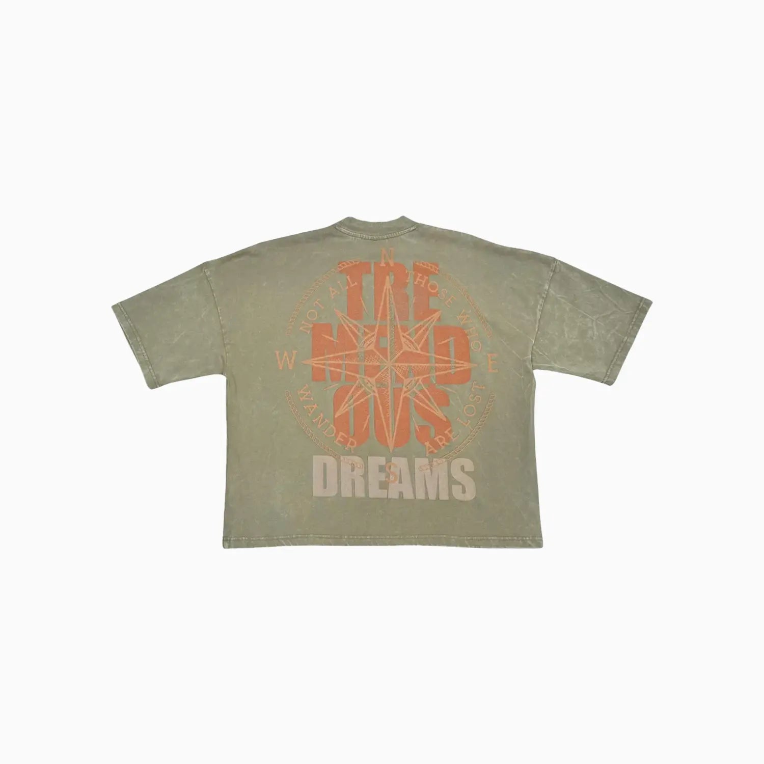 Men's Wide Crop Fit Drop Shoulders T-Shirt Stray - Tops and Bottoms USA