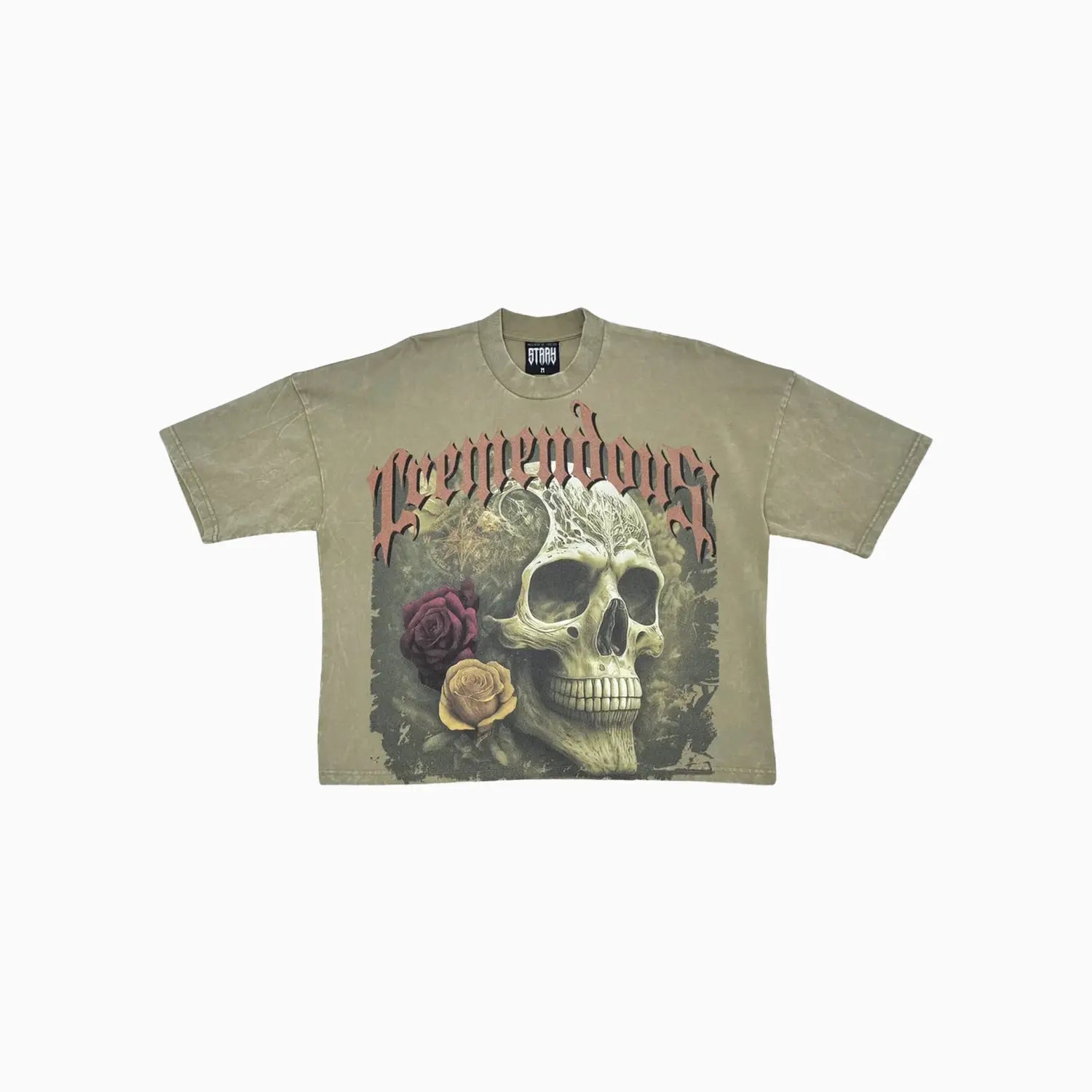 Men's Wide Crop Fit Drop Shoulders T-Shirt Stray - Tops and Bottoms USA