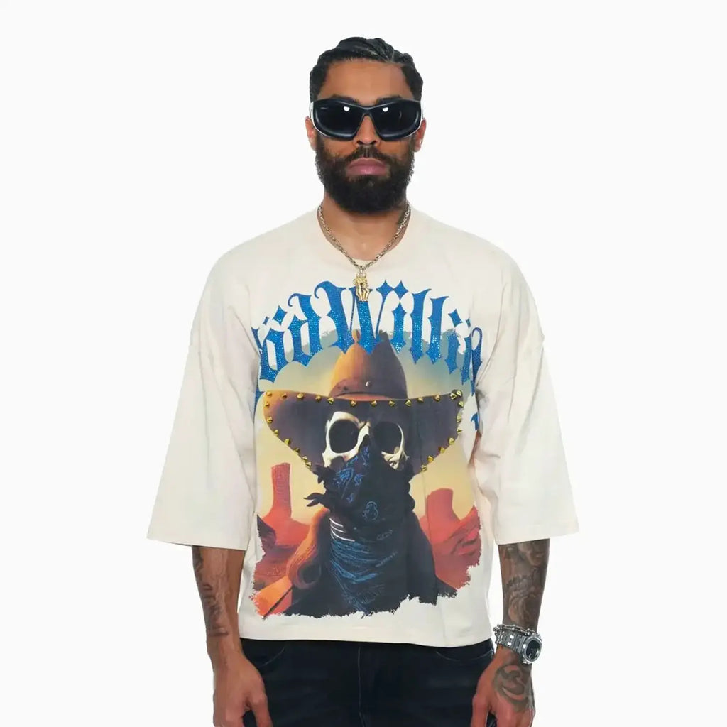 トップス PRIMEFLEX BIG SHORT SLEEVE SHIRT Stray Men's Wide Crop Fit Short Sleeve T-Shirt