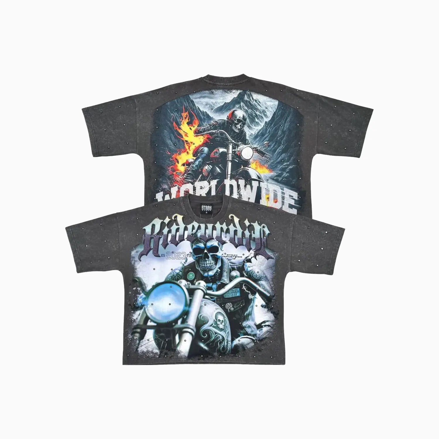 Men's Worldwide Rider Graphic Wide Crop Fit T-Shirt