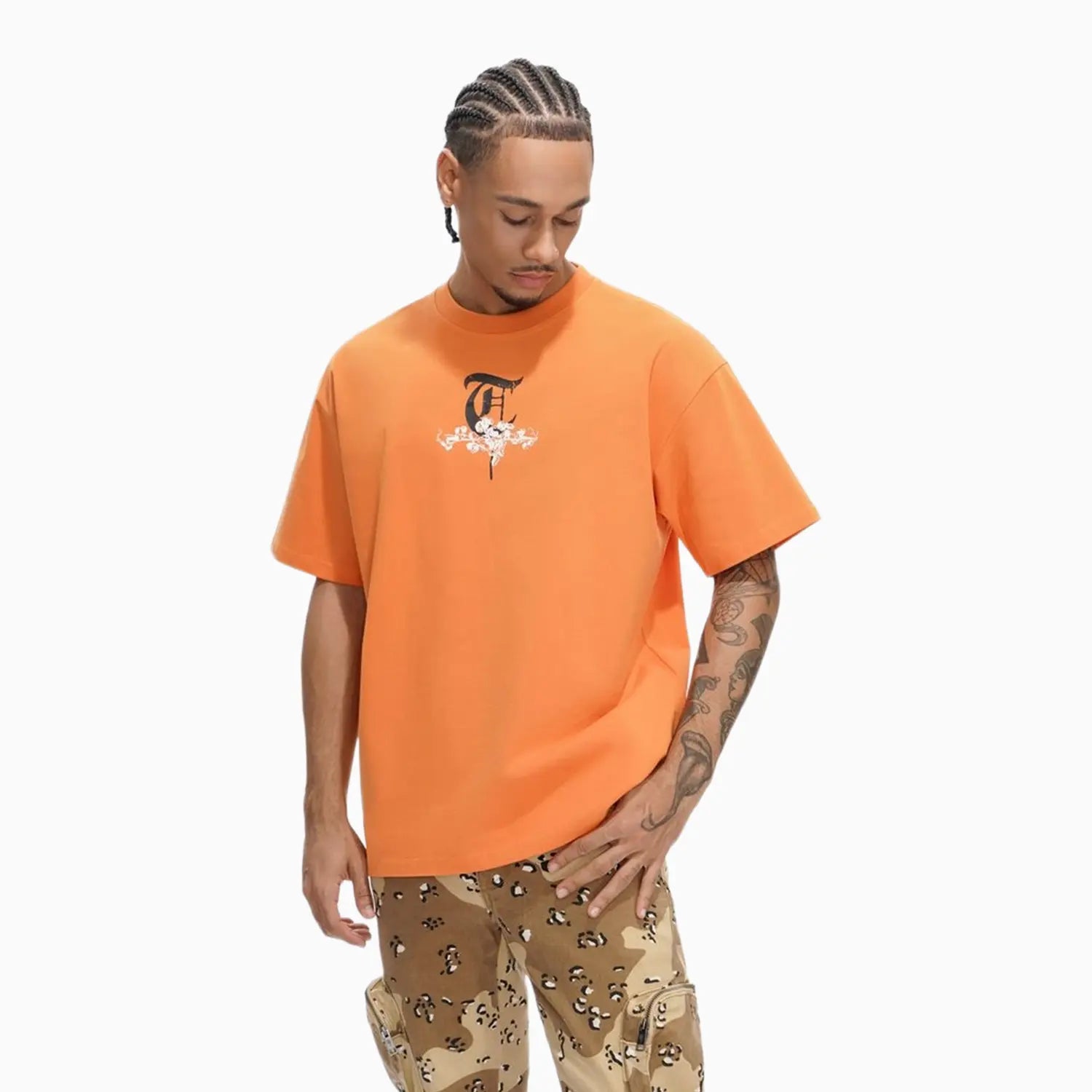 Men's Key To War Orange T-Shirt Trnchs - Tops and Bottoms USA