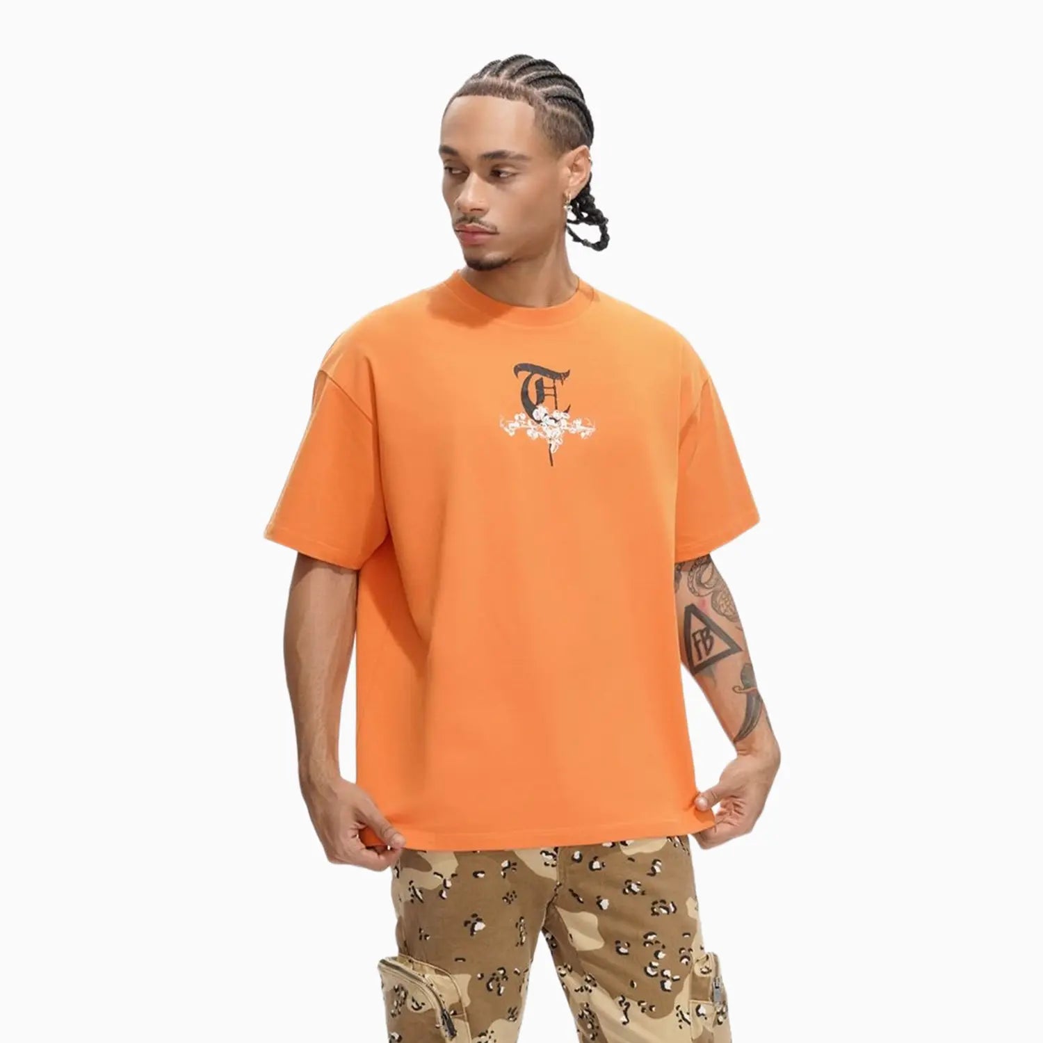 Men's Key To War Orange T-Shirt Trnchs - Tops and Bottoms USA