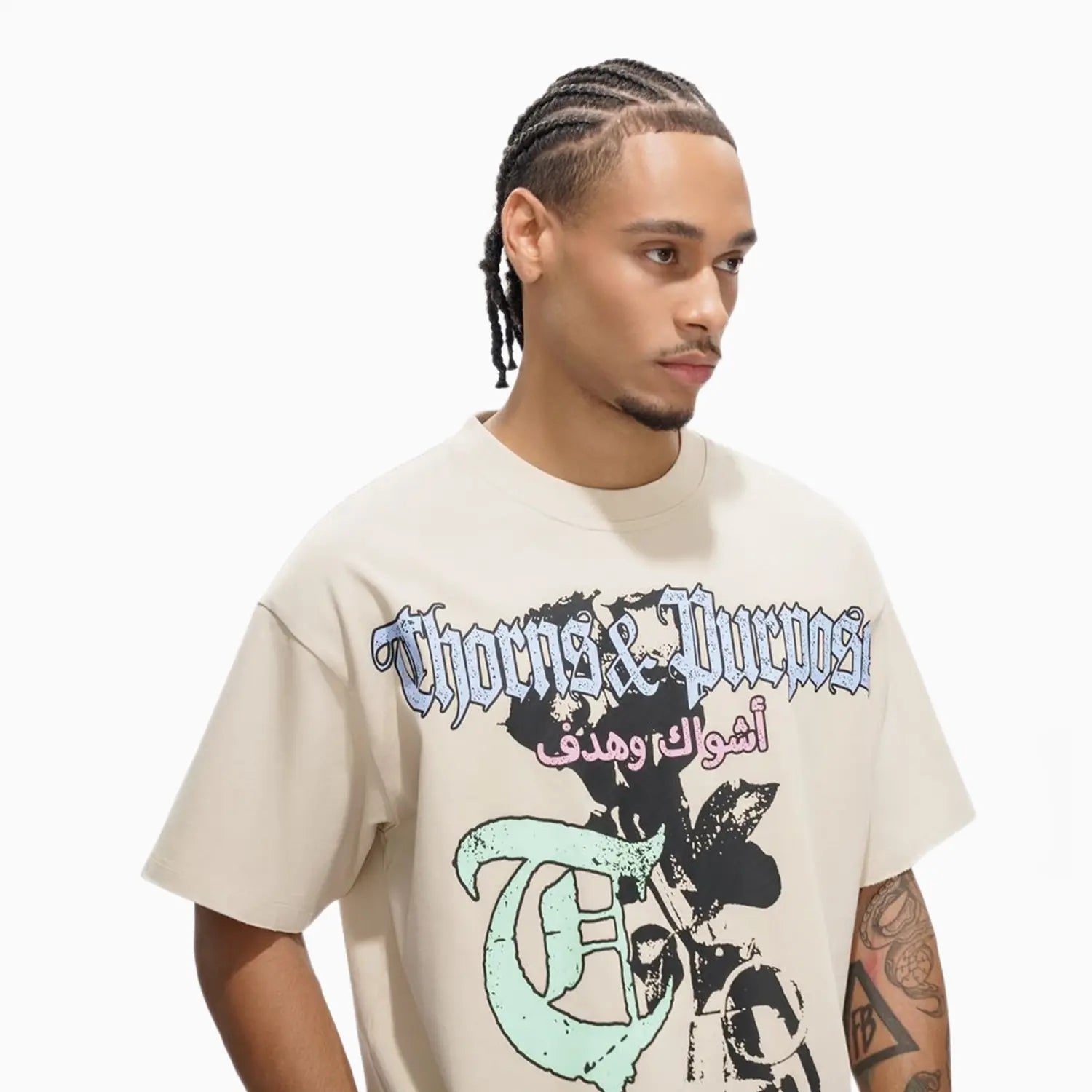 Men's Thorns and Purpose Pale Apricot T-Shirt Trnchs - Tops and Bottoms USA