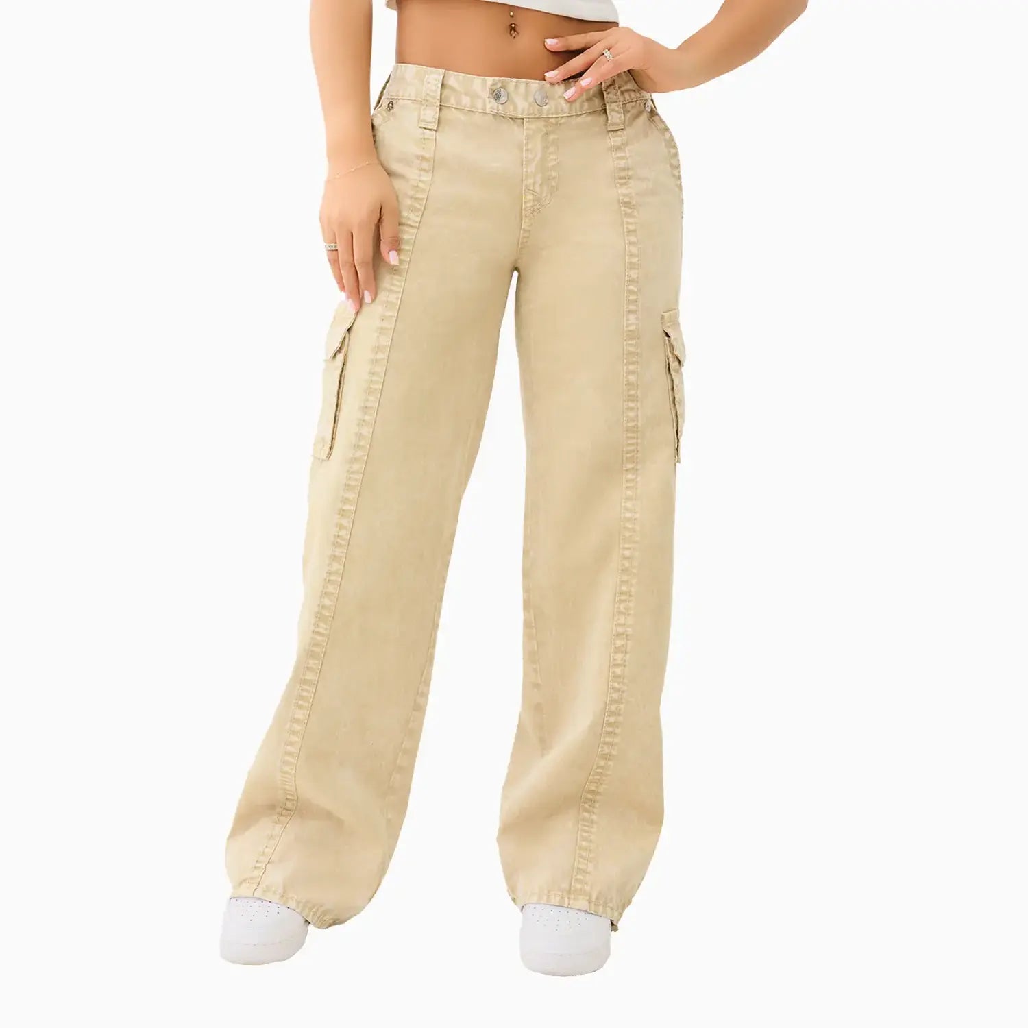 Women's Bobbi Low Rise Big T Relaxed Cargo Pant