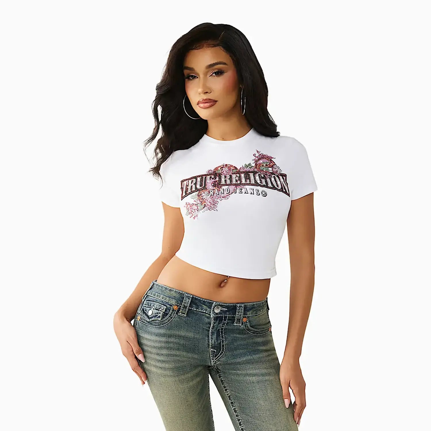 Women's Crystal Snake Baby T-Shirt