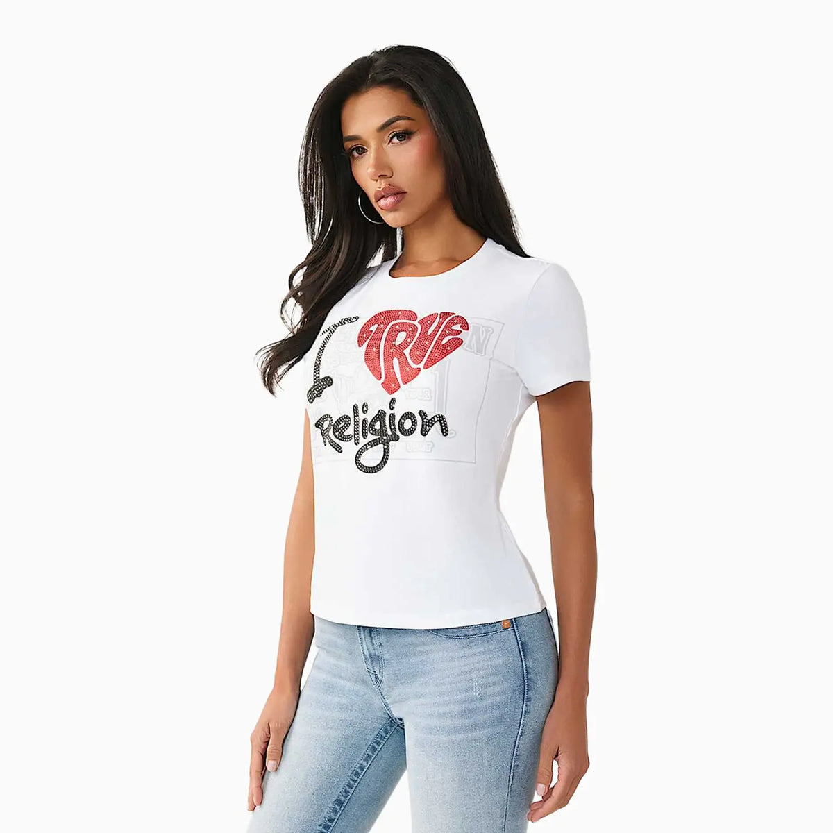 Women's I Love True Classic Crew T-Shirt True Religion - Tops and Bottoms USA