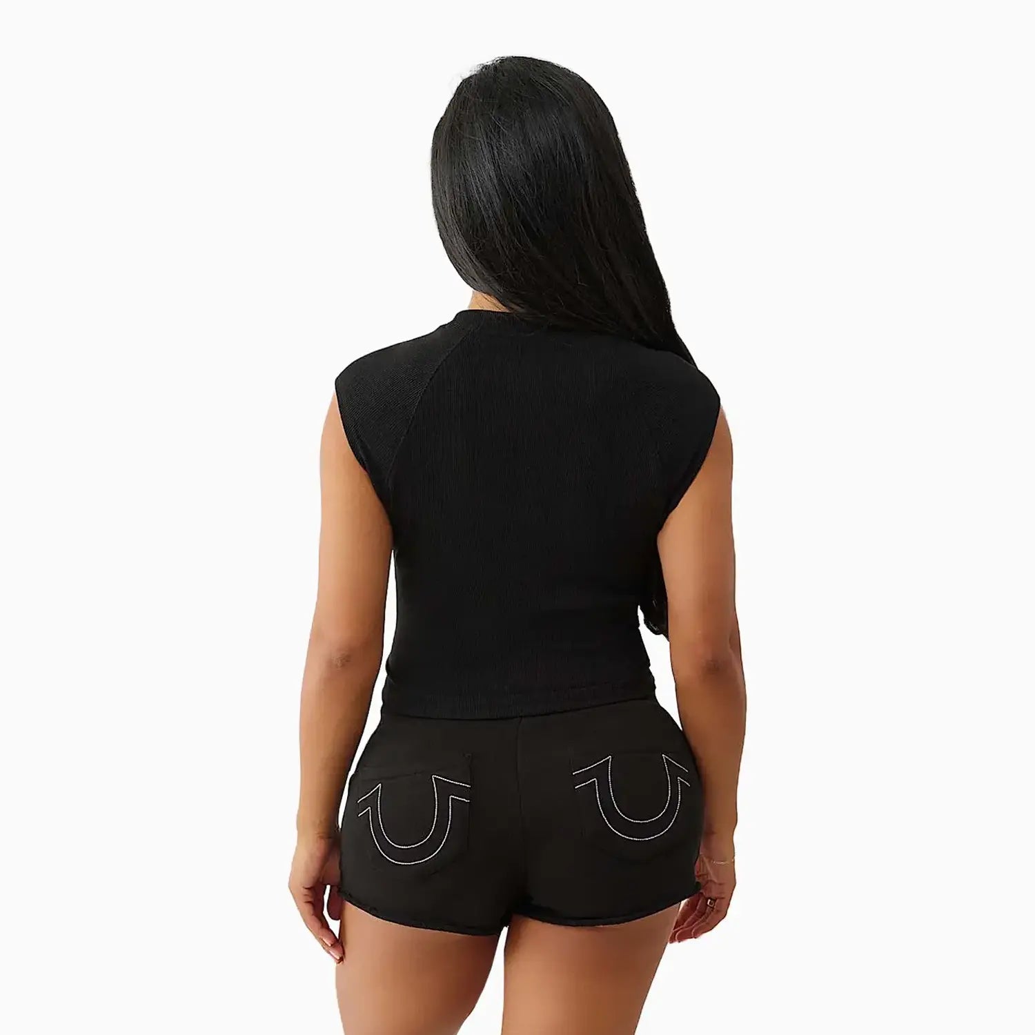 Women's Sporty Raglan Ribbed T-Shirt