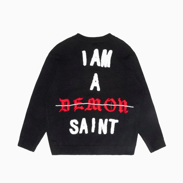 Valabasas Men's Altered Crew Neck Black Sweatshirt