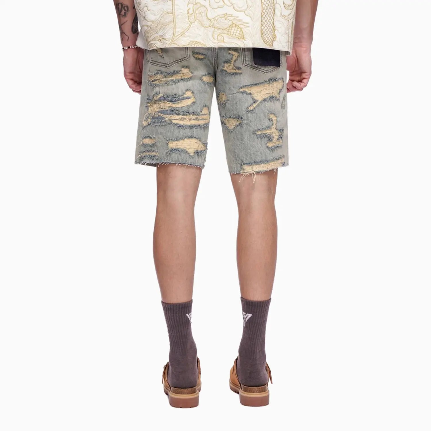 Men's Incise Denim Shorts