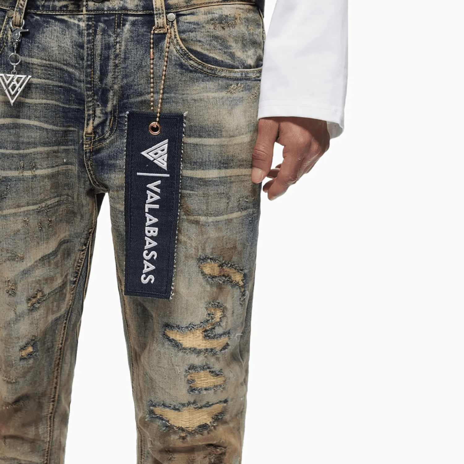 Men's Static Stacked Denim Pant Valabasas - Tops and Bottoms USA
