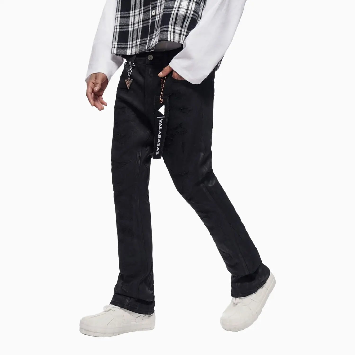 Men's Trance Stacked Waxed Denim Pant Valabasas - Tops and Bottoms USA