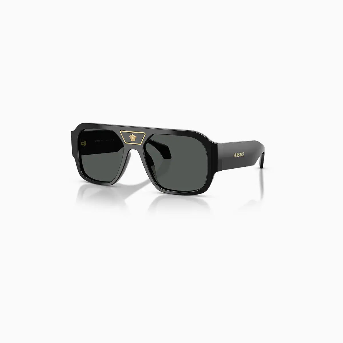 Versace Black Dark Grey Sunglasses Versace - Tops and Bottoms USA