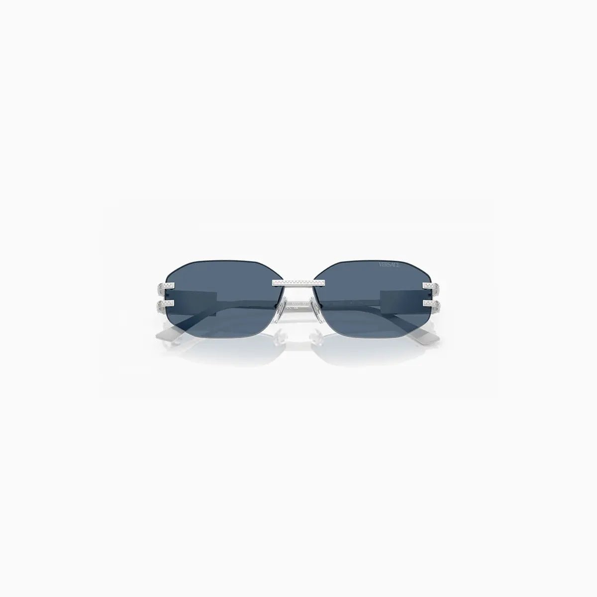 Men's Versace Blue Silver Sunglasses Versace - Tops and Bottoms USA