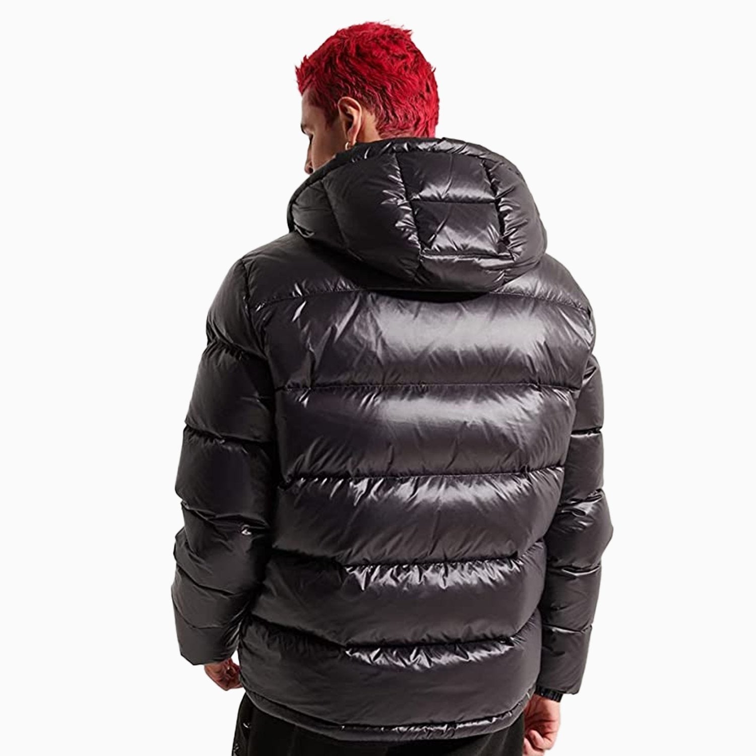 Superdry Men's Mountain Hooded Down Puffer Jacket - Color: Eclipse Navy, Black - Tops and Bottoms USA -