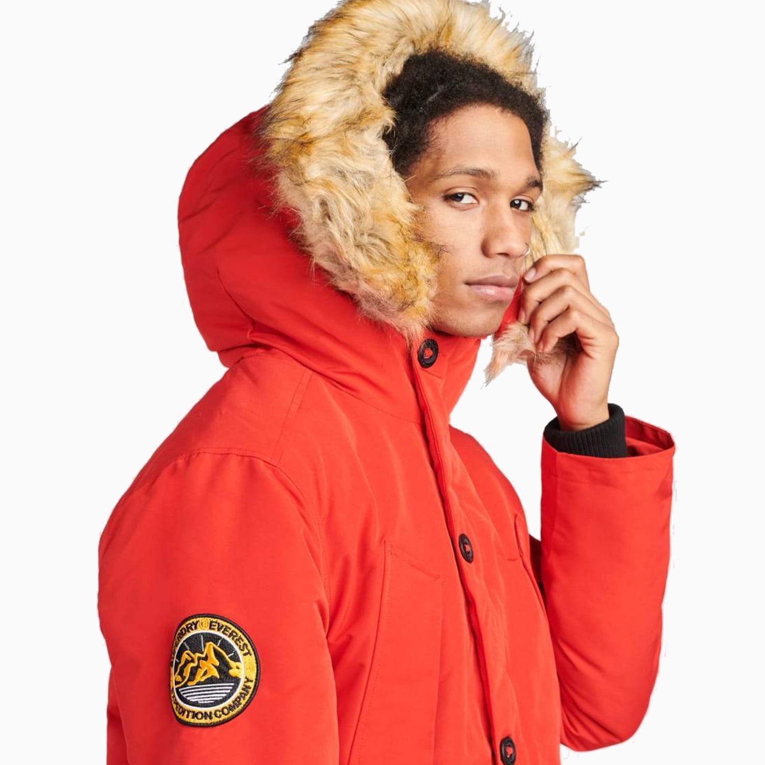 SUPERDRY | Men's Everest Parka Jacket - Color: High Risk Red, Orange - Tops and Bottoms USA -