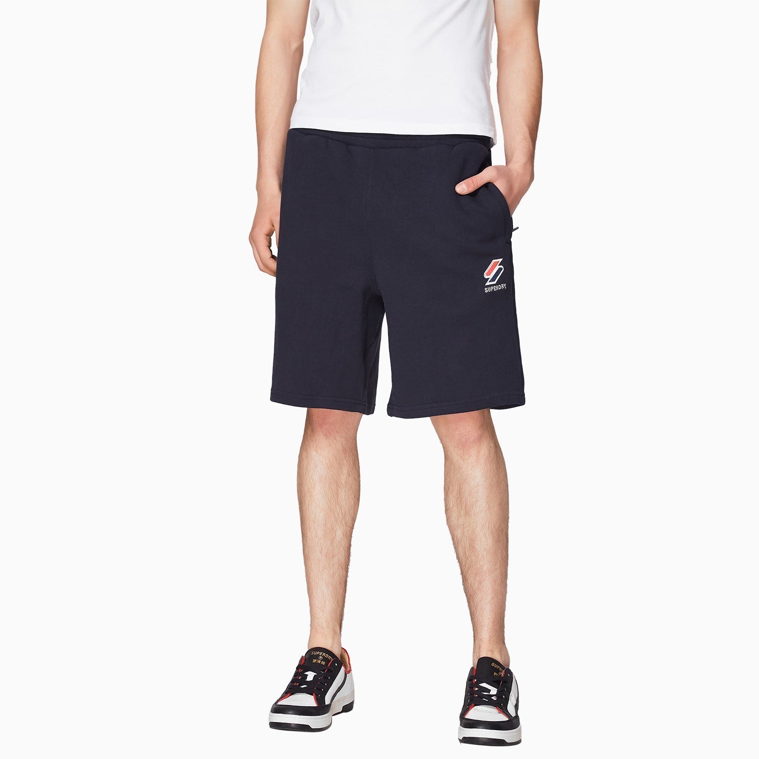 Superdry Us | Men's Sport Style Essential Short - Color: Deep Navy - Tops and Bottoms USA -