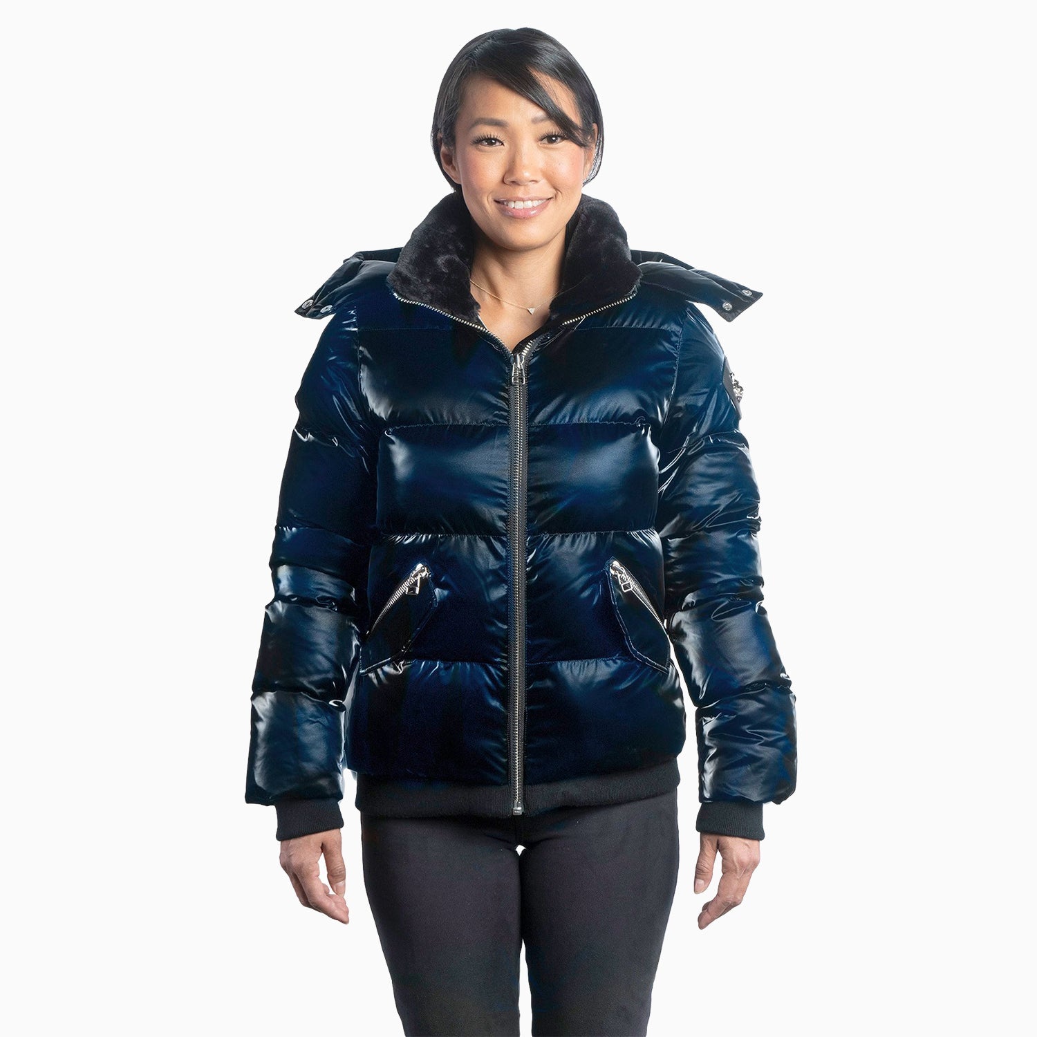 Woodpecker Women's Bumnester 3/4 Bomber Jacket - Color: Navy Blue - Tops and Bottoms USA -