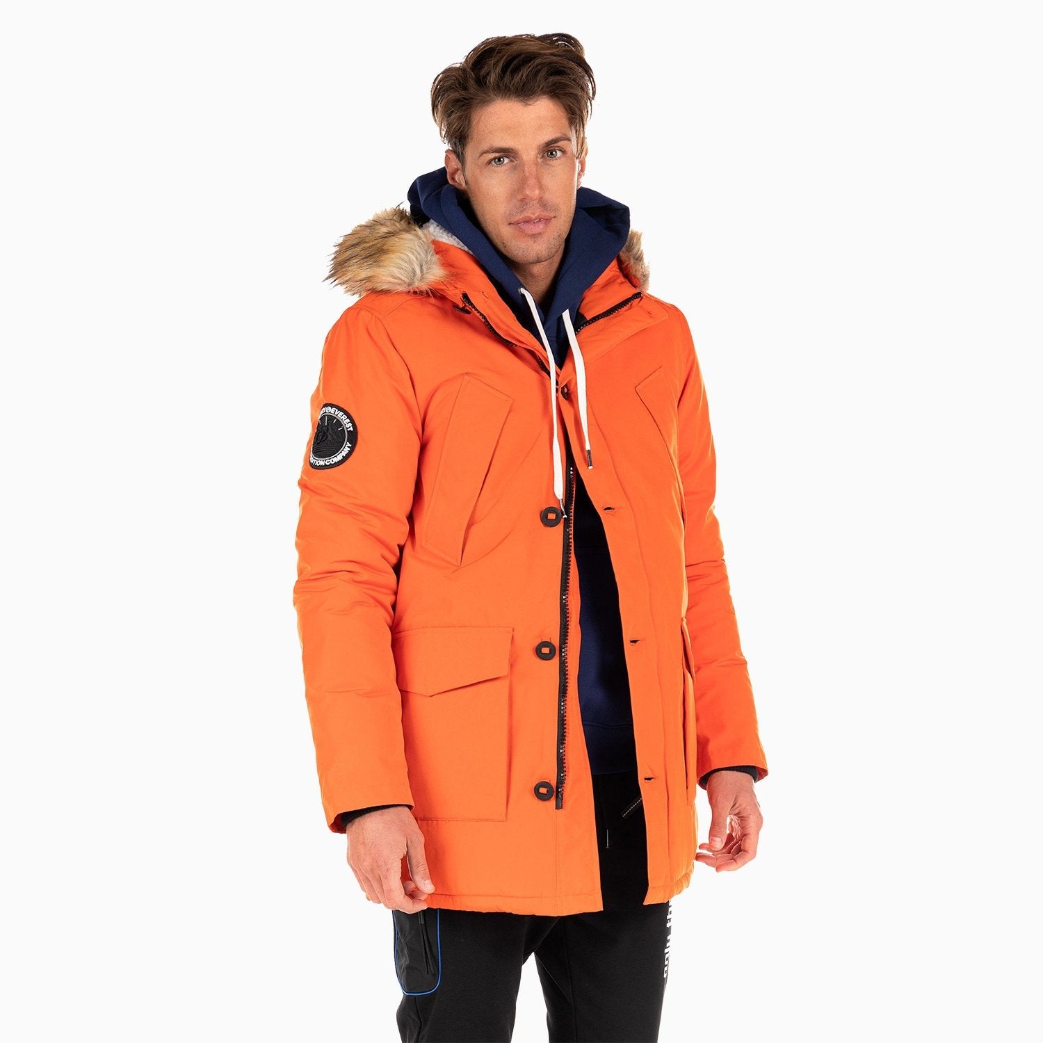 SUPERDRY | Men's Everest Parka Jacket - Color: Orange - Tops and Bottoms USA -