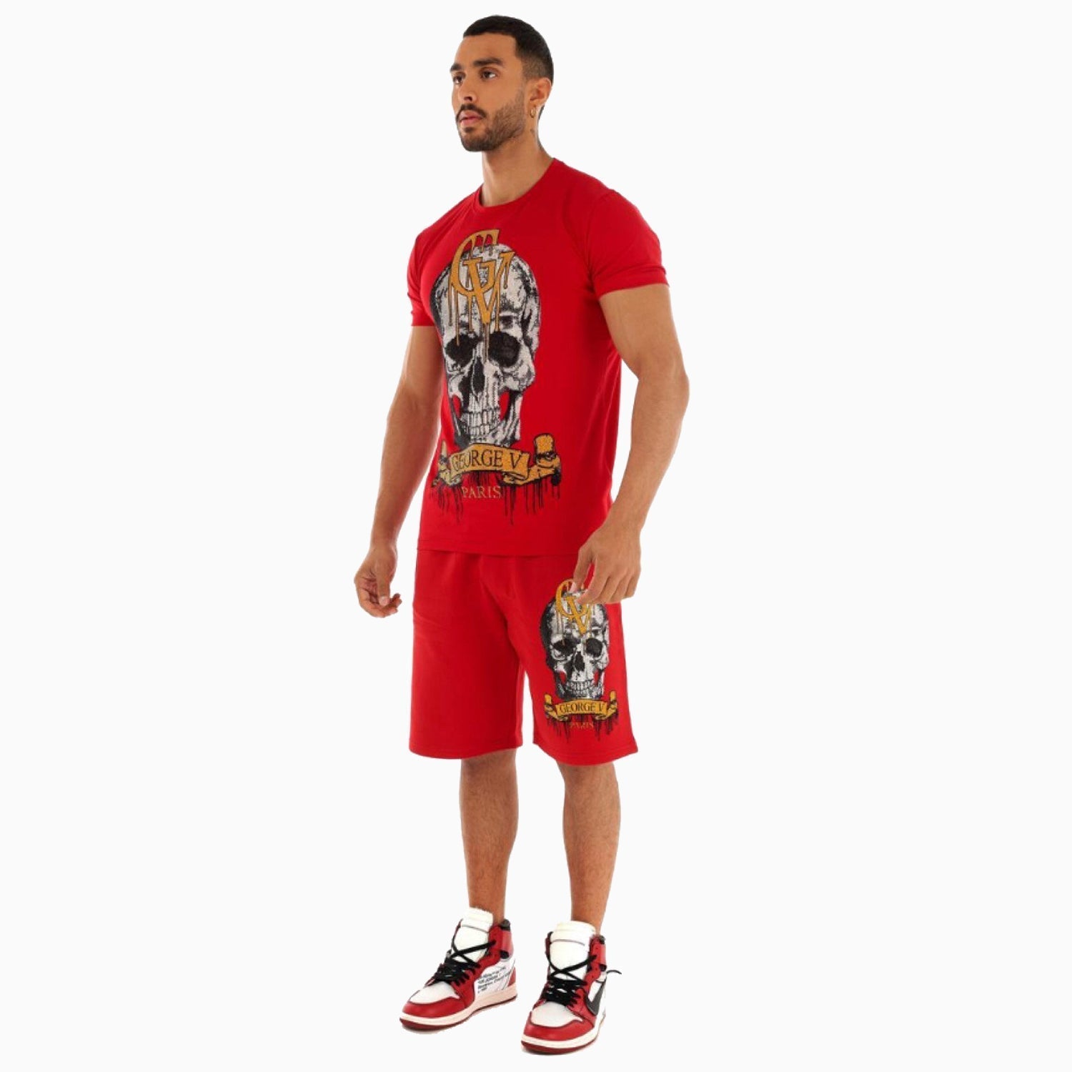 george-v-mens-logo-skull-outfit-gv2224-red-gv2249-red