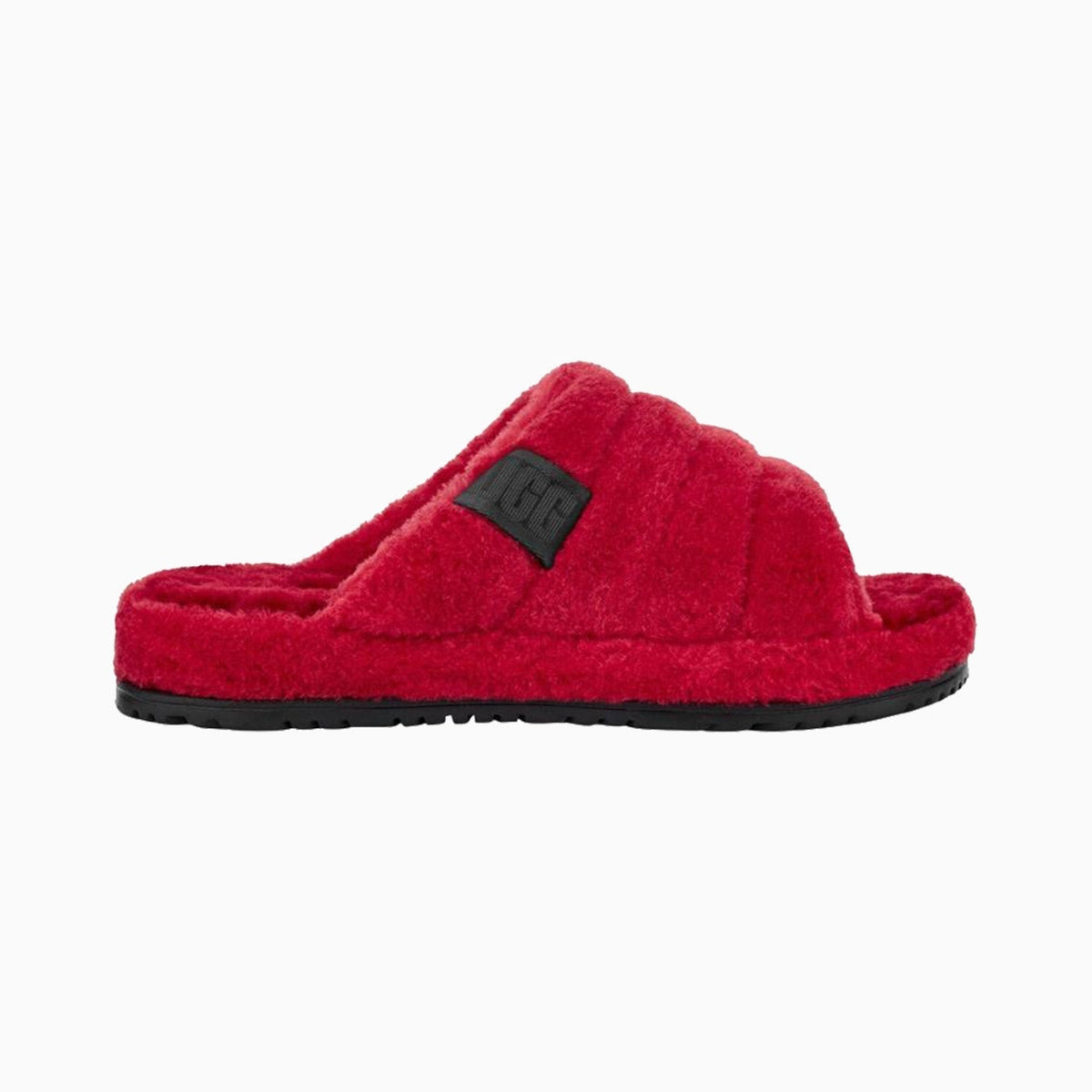 Red Fuzzy Men\'s Slip-On Sandals Roland Slide Slipper | Vance Footwear main image 2