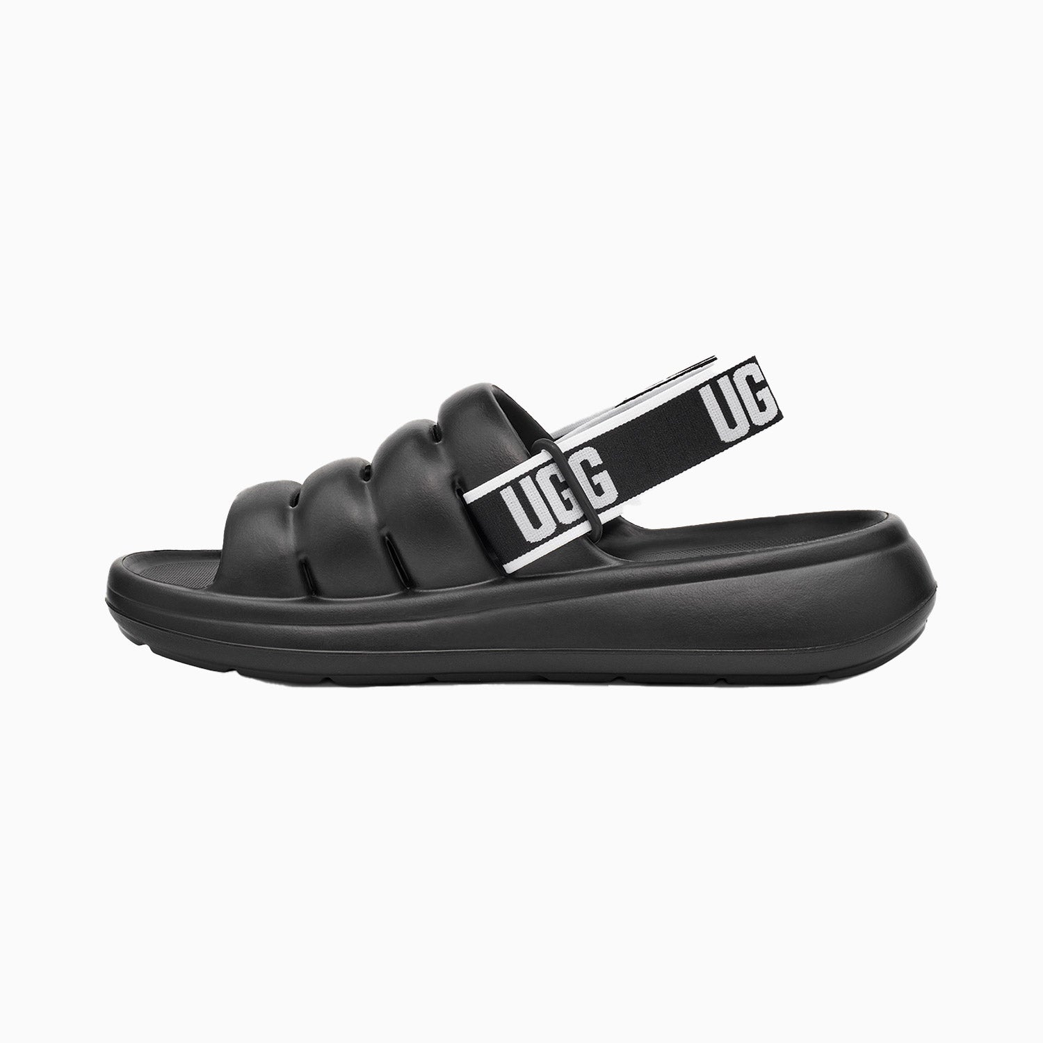 UGG Women's Sports Yeah Slide - Color: Bright White, Black - Tops and Bottoms USA -