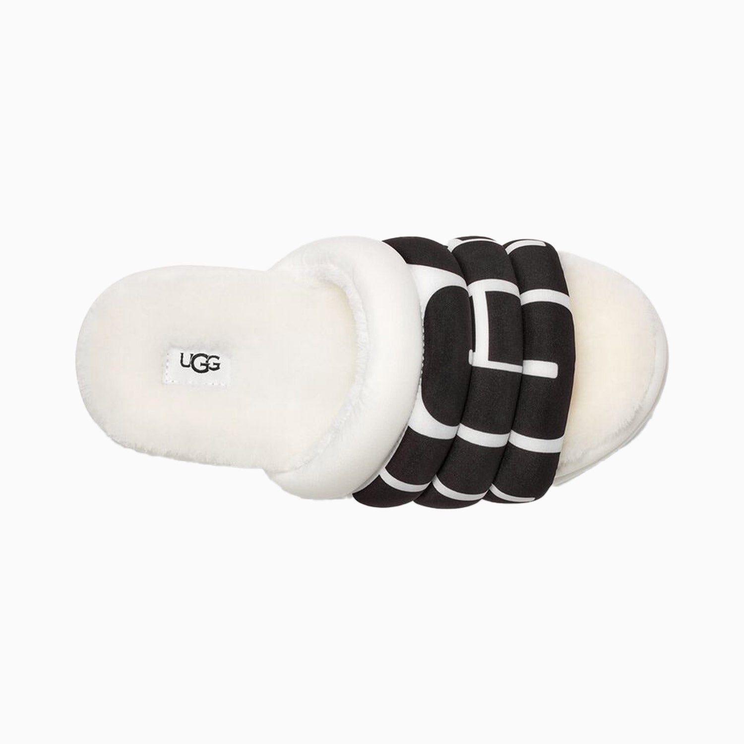 UGG Women's Maxi Slide - Color: Black, White, Pink Scallop - Tops and Bottoms USA -