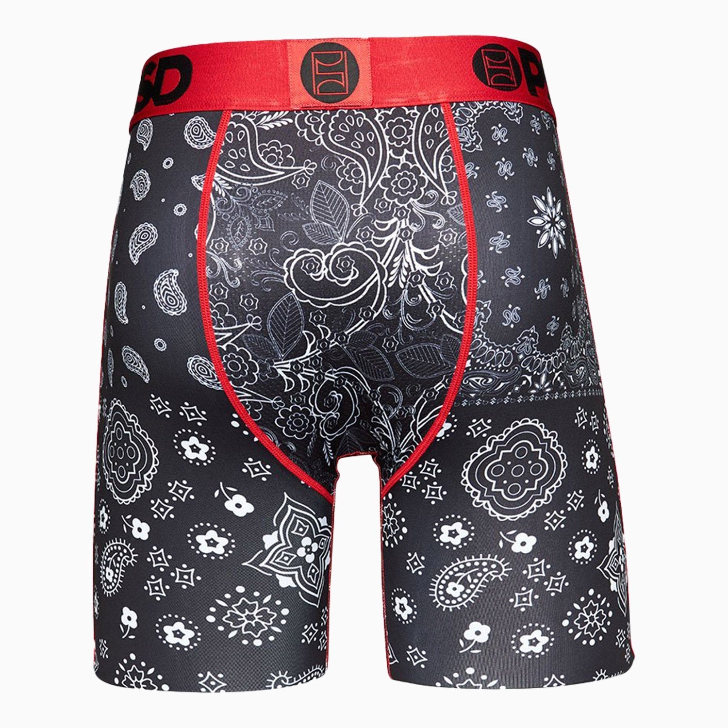 PSD UNDERWEAR | Men's Black Hype Bandana Boxer - Color: BLACK - Tops and Bottoms USA -
