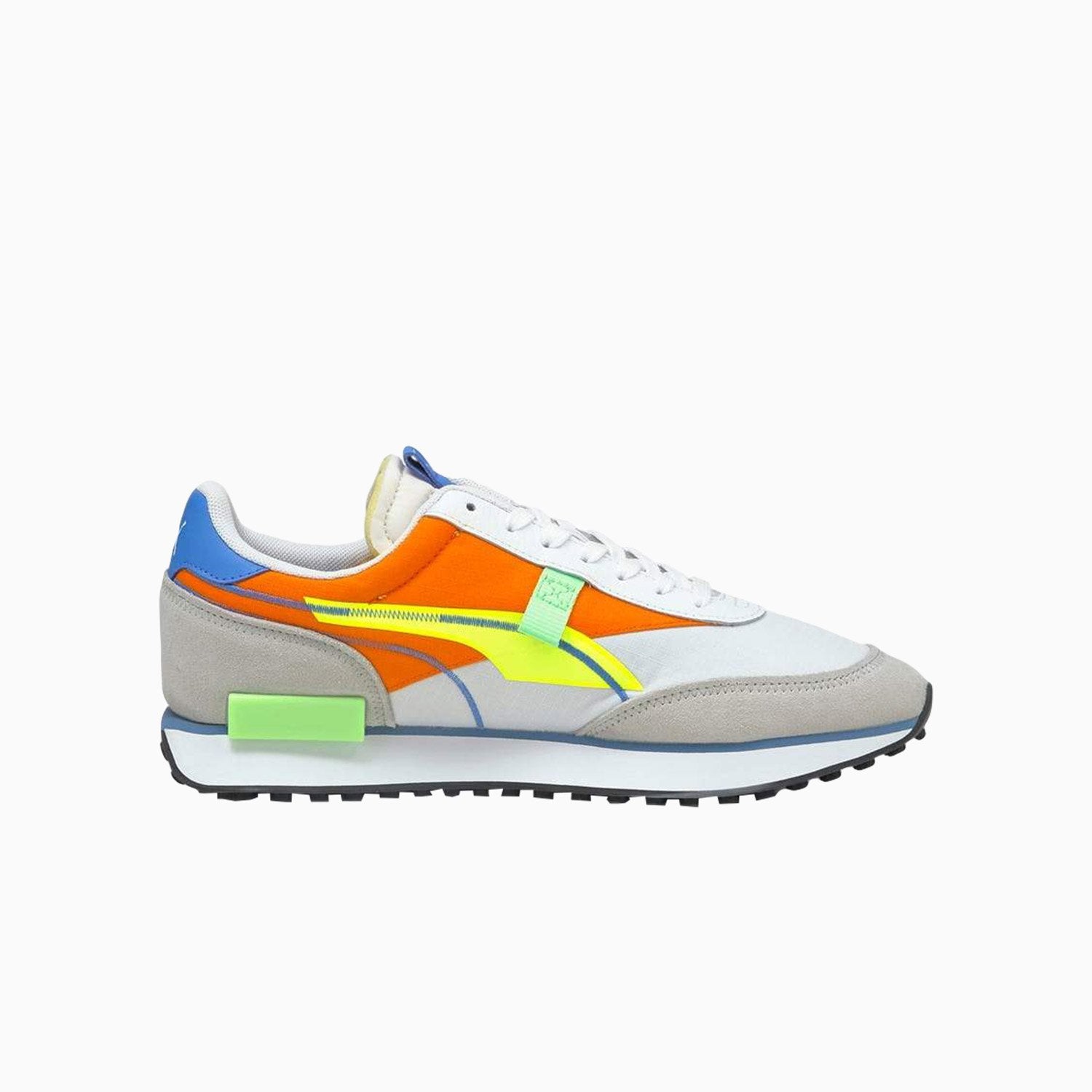 Puma | Men's Future Rider Twofold SD Pop - Color: WHITE ORANGE GREY BLUE - Tops and Bottoms USA -
