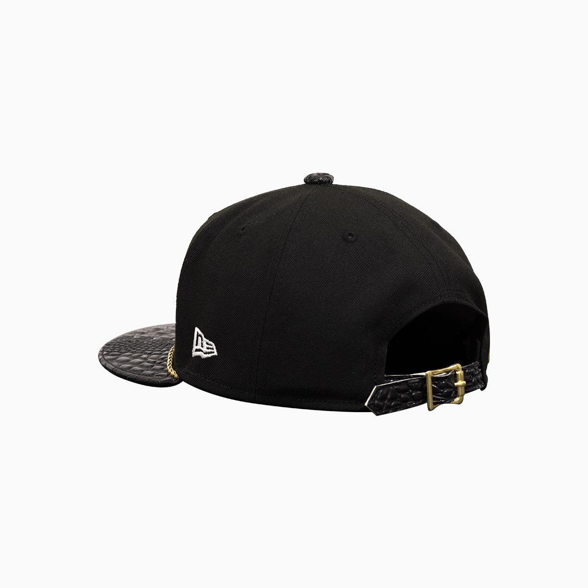 breyers-buck-50-new-orleans-saints-hat-with-leather-visor-breyers-tnosh-black-gold
