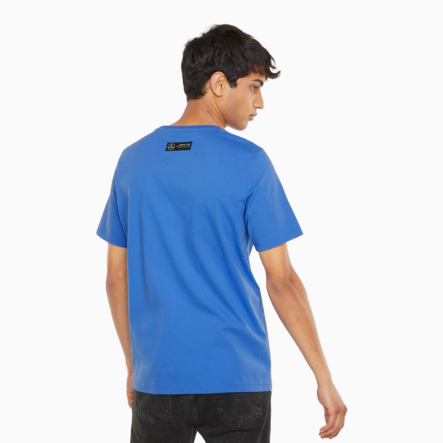 Puma Men's Mercedes F1 Street Vintage Graphic Shirt - Color: BLACK, BLUE - Tops and Bottoms USA -