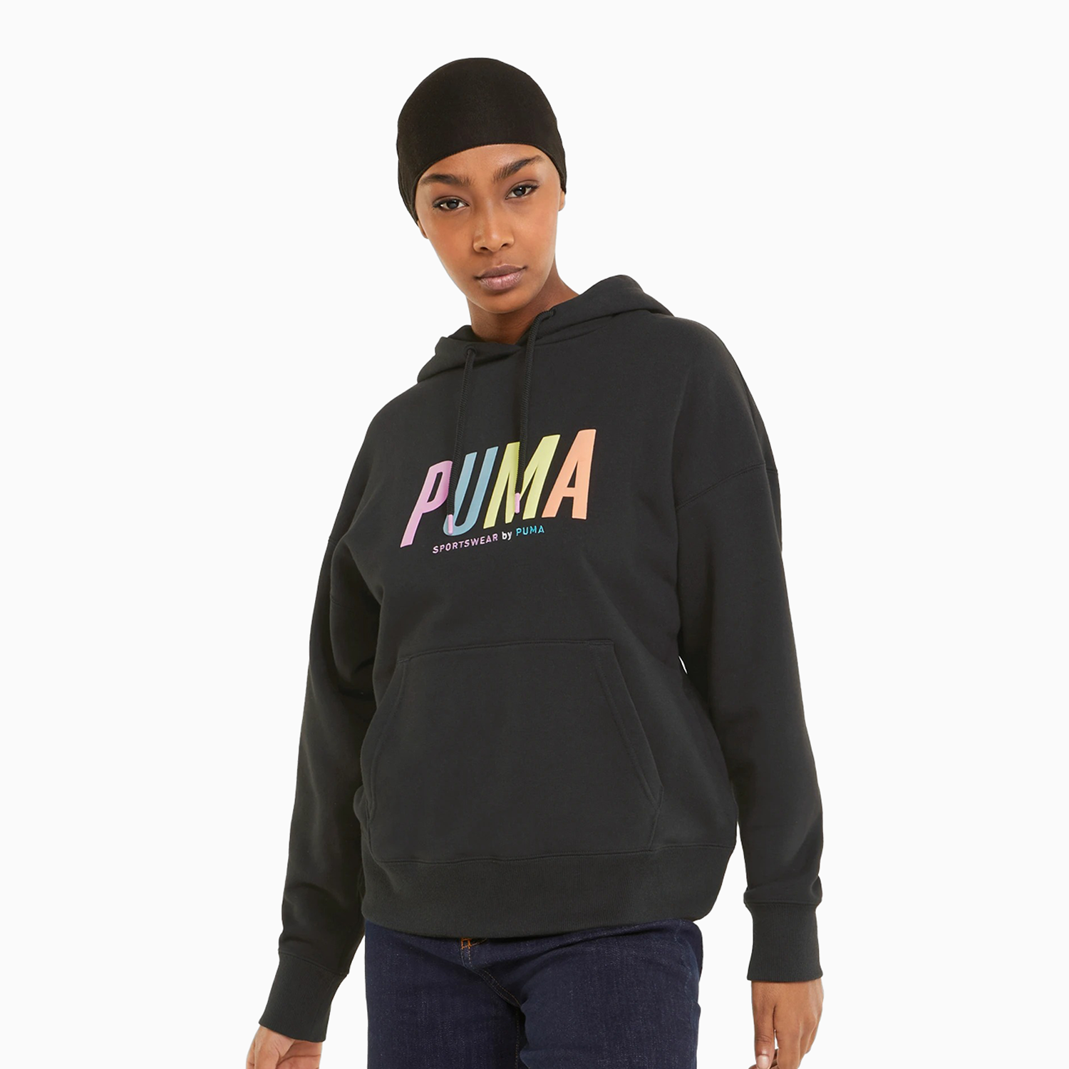 Puma Women's Sportswear Graphic Outfit - Color: Puma Black - Tops and Bottoms USA -