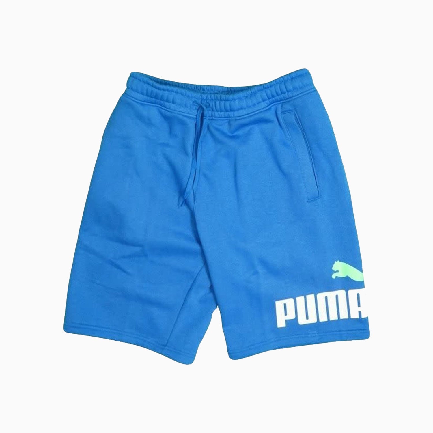 Puma Men's Big Fleece Logo Short - Color: BLUE - Tops and Bottoms USA -
