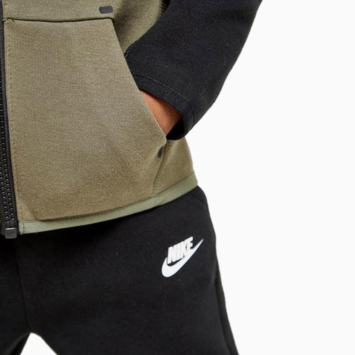 Nike Haddad Kid's Nike Sportswear Tech Fleece - Color: Black - Tops and Bottoms USA -