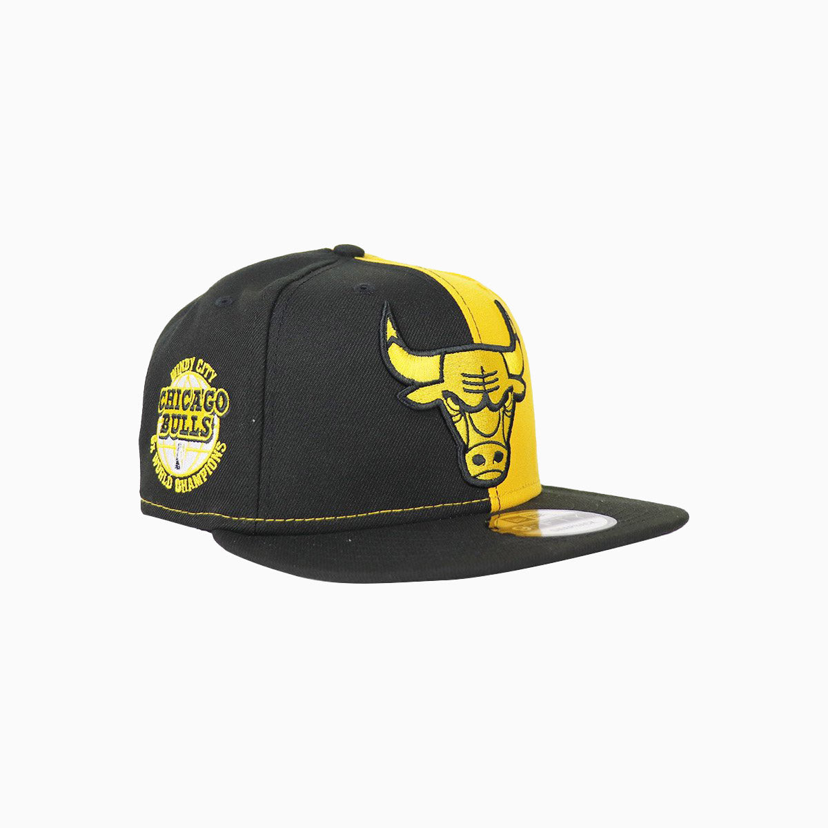 New Era Chicago Bulls NBA Black & Yellow 9FIFTY Snapback Hat in Black/Yellow/Yellow
