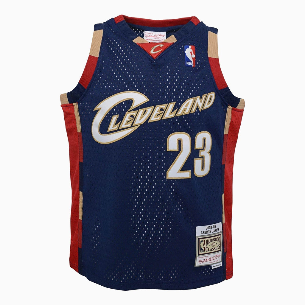 Mitchell and Ness Swingman LeBron James Cleveland Cavaliers NBA 2008-09 Jersey Scarlet / Youth L (14/16)