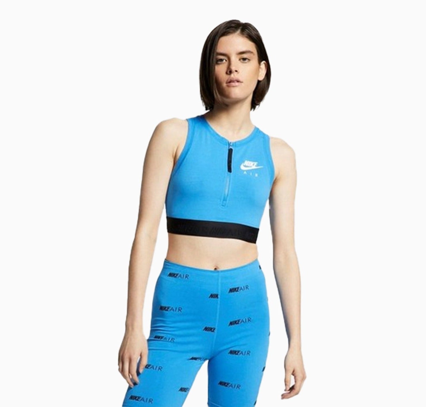 Nike Women's Sportswear Air Top Crop - Color: Blue White - Tops and Bottoms USA -