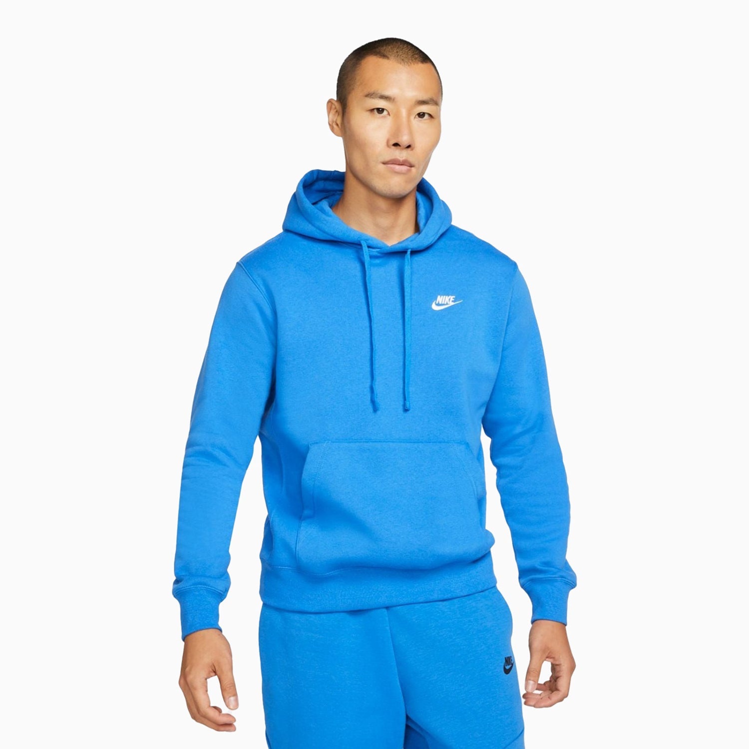 Nike Men's Sportswear Club Fleece Outfit - Color: Signal Blue White - Tops and Bottoms USA -