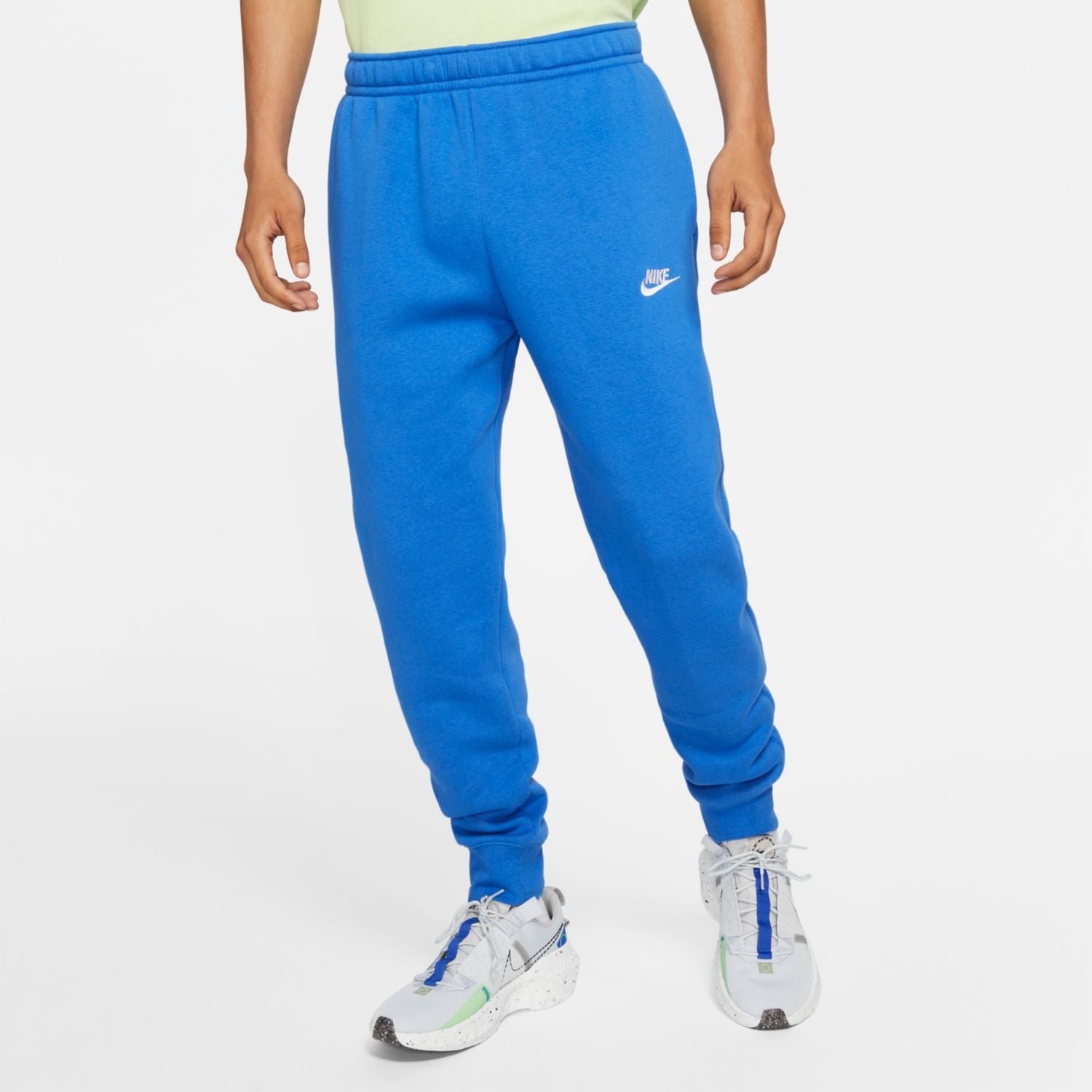 Nike Men's Sportswear Club Fleece Outfit - Color: Signal Blue White - Tops and Bottoms USA -