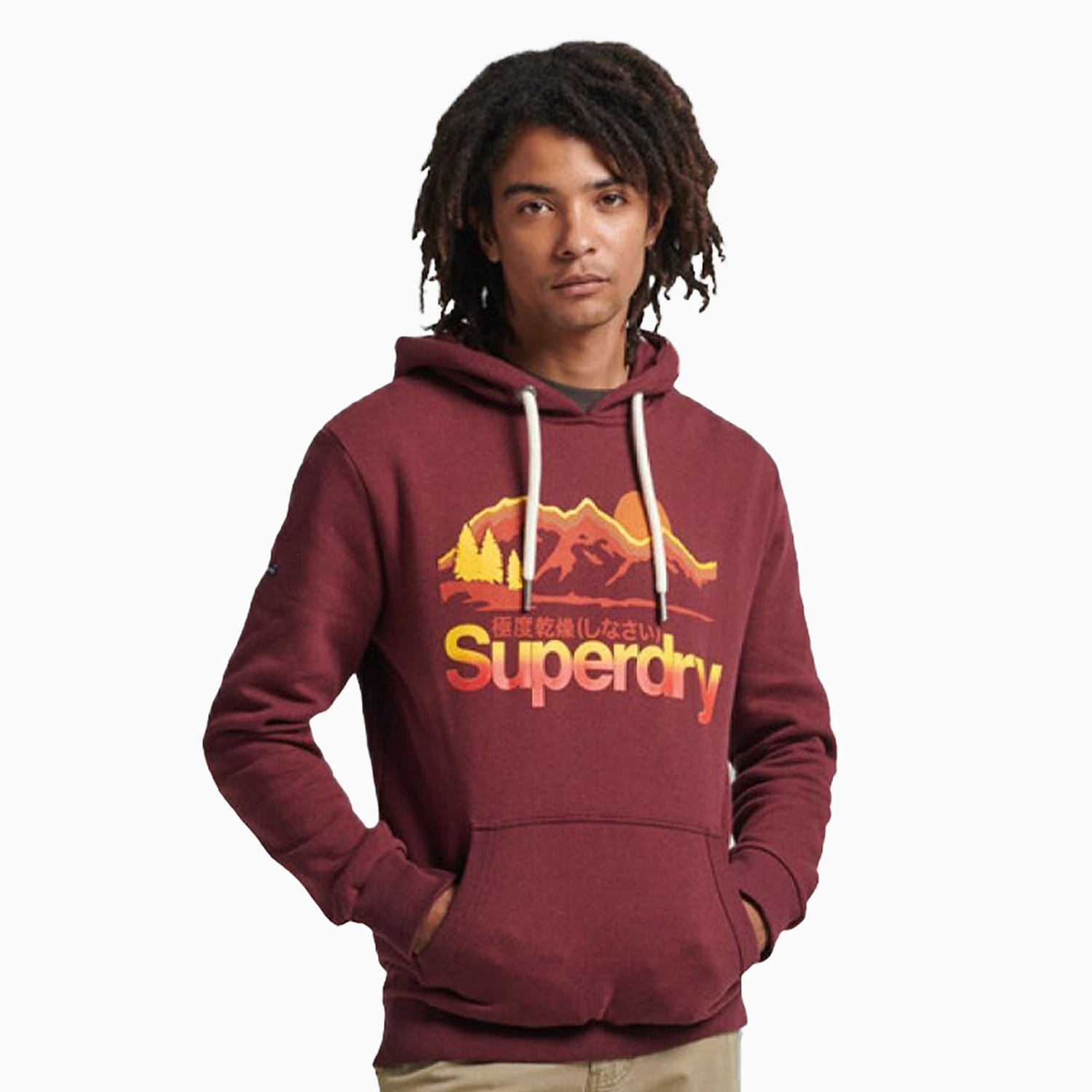 Superdry Men's Vintage Cl Great Outdoors Hoodie - Color: Deepest - Tops and Bottoms USA -