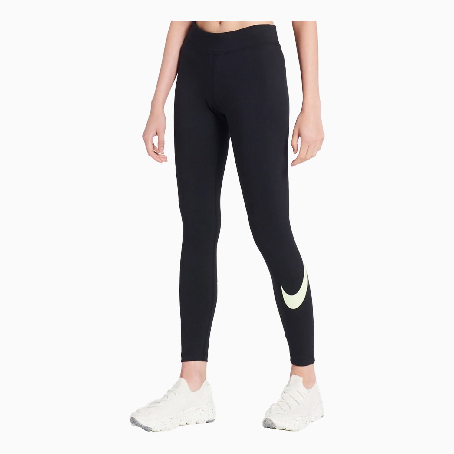 Nike Women's Sportswear Essential Legging - Color: Black Lime Ice - Tops and Bottoms USA -