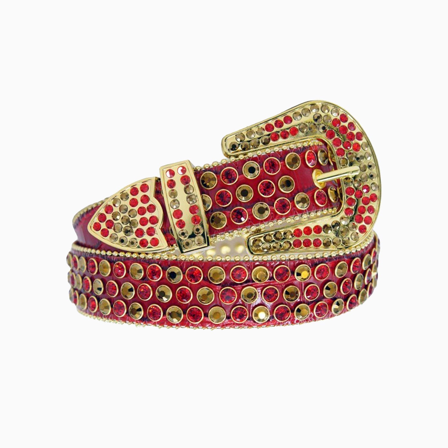 dna-premium-dna-belt-maroon-alligator-leather-with-maroon-and-golden-stones-dna-237