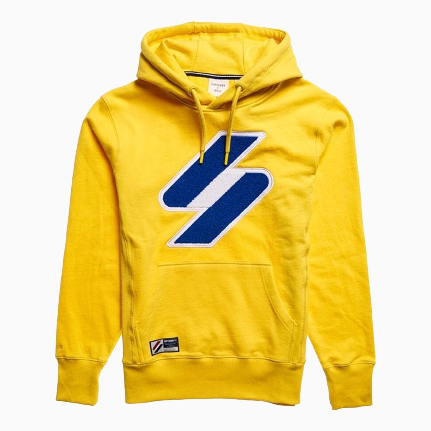 Superdry Men's Superdry Code Logo Hoodie - Color: Nautical Yellow - Tops and Bottoms USA -