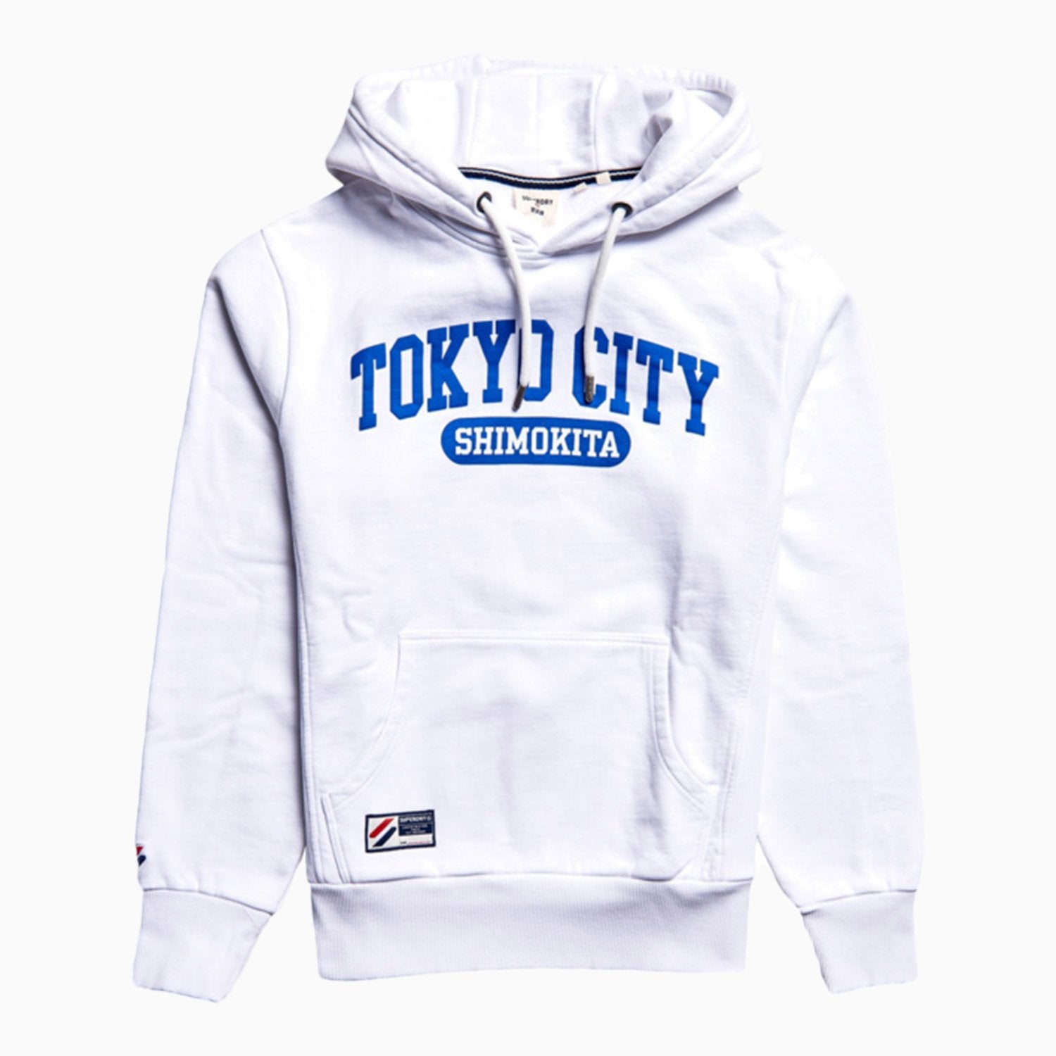 Superdry Men's City College Hoodie - Color: Optic White - Tops and Bottoms USA -