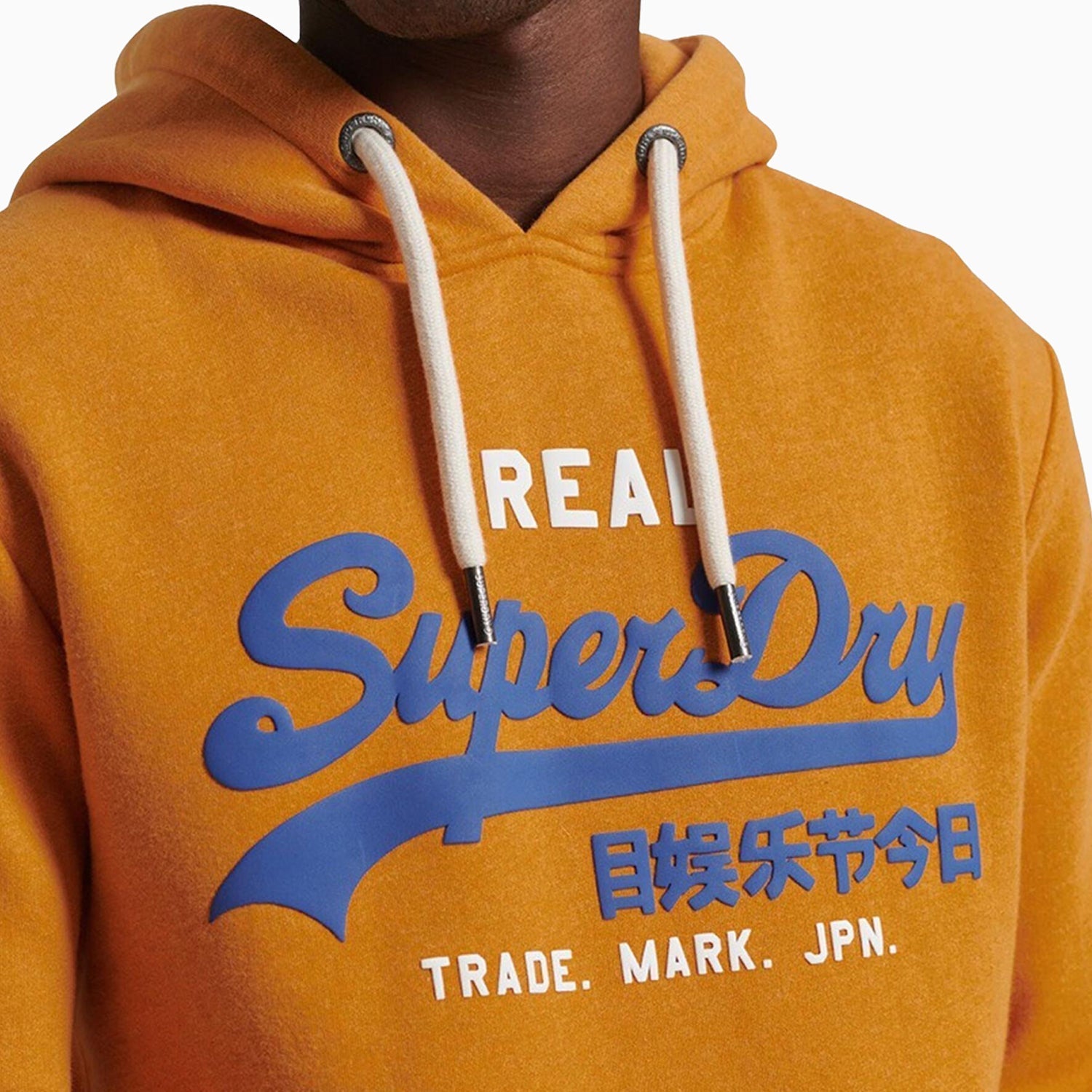 Superdry Men's Vintage Logo Classic Hoodie - Color: Thrift Gold Marl - Tops and Bottoms USA -