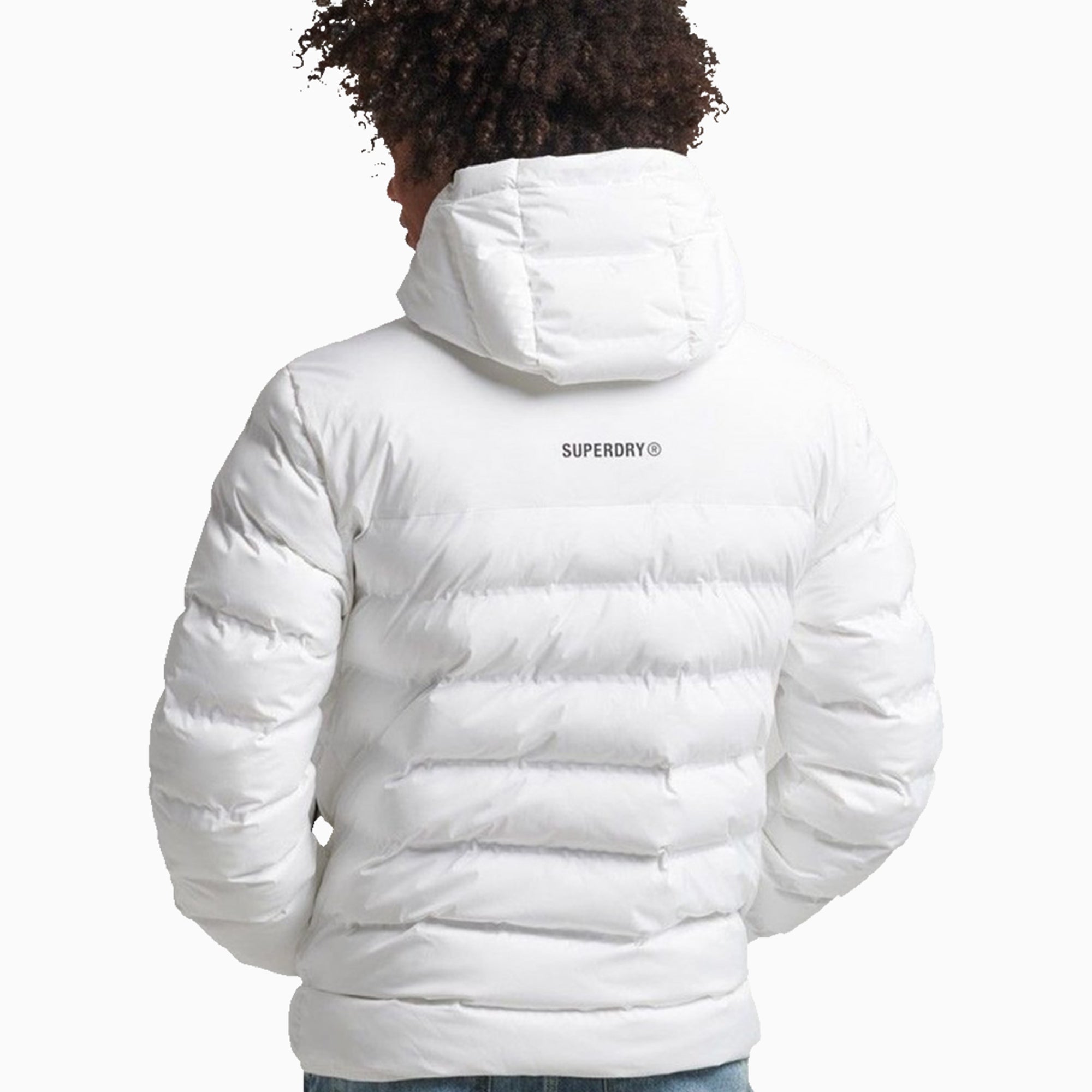 Superdry Men's Heat Sealed Padded Jacket - Color: Optic - Tops and Bottoms USA -