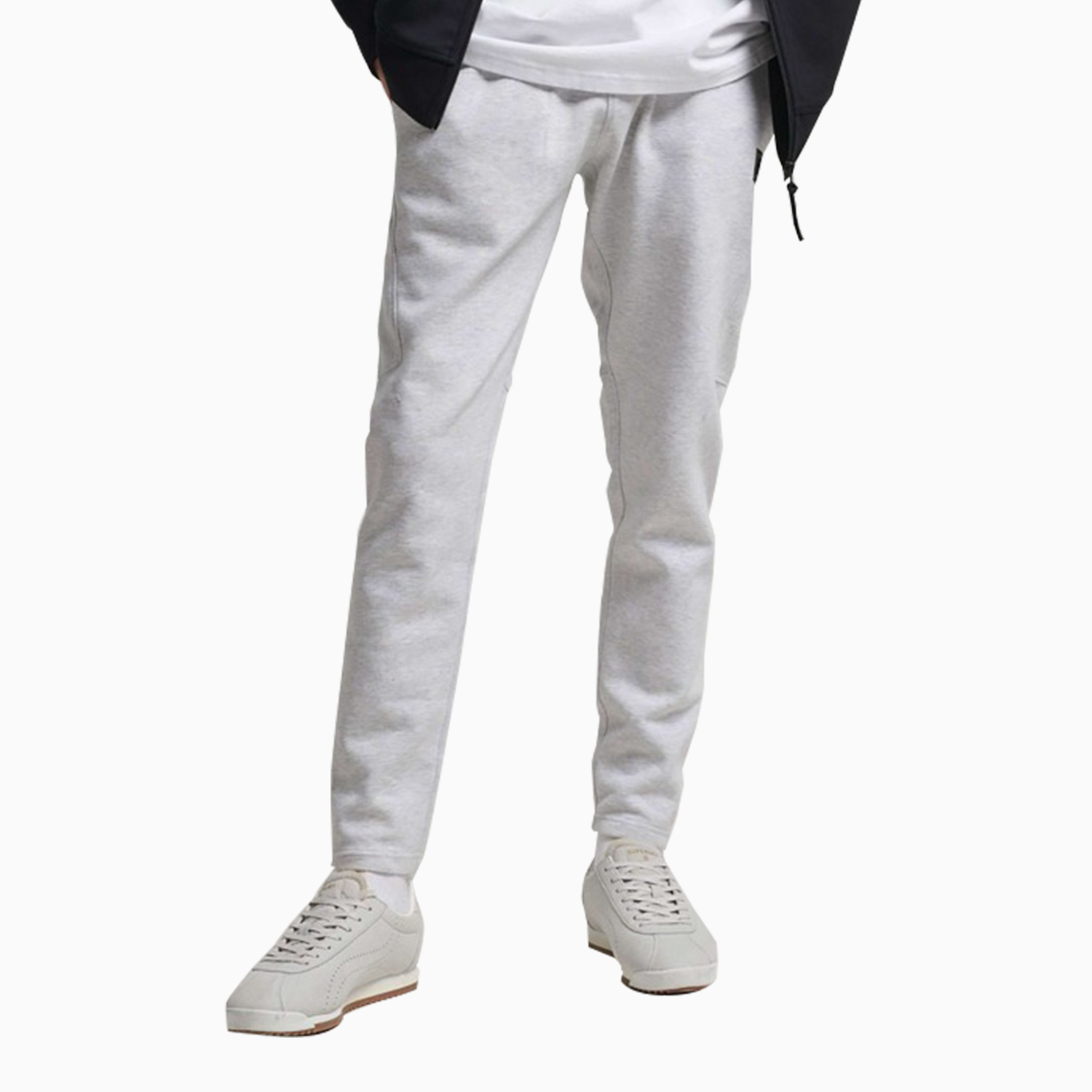 Superdry Men's Code Tech Tracksuit - Color: Cadet Grey Marl - Tops and Bottoms USA -