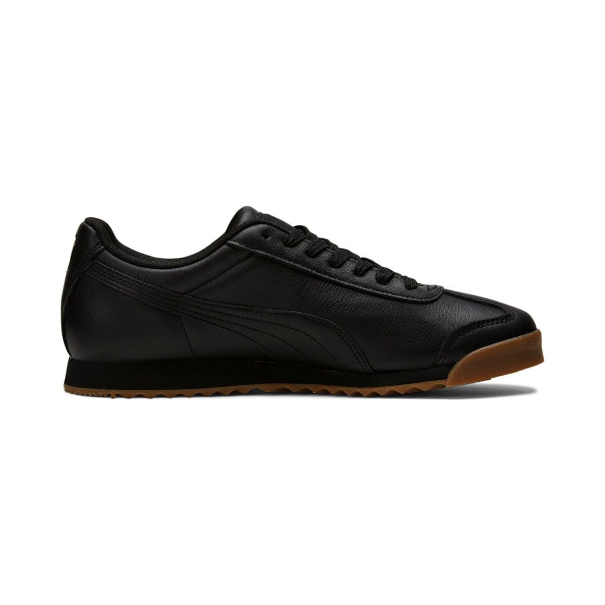 PUMA | Unisex Roma Classic Gum - Color: BLACK TEAM GOLD - Tops and Bottoms USA -