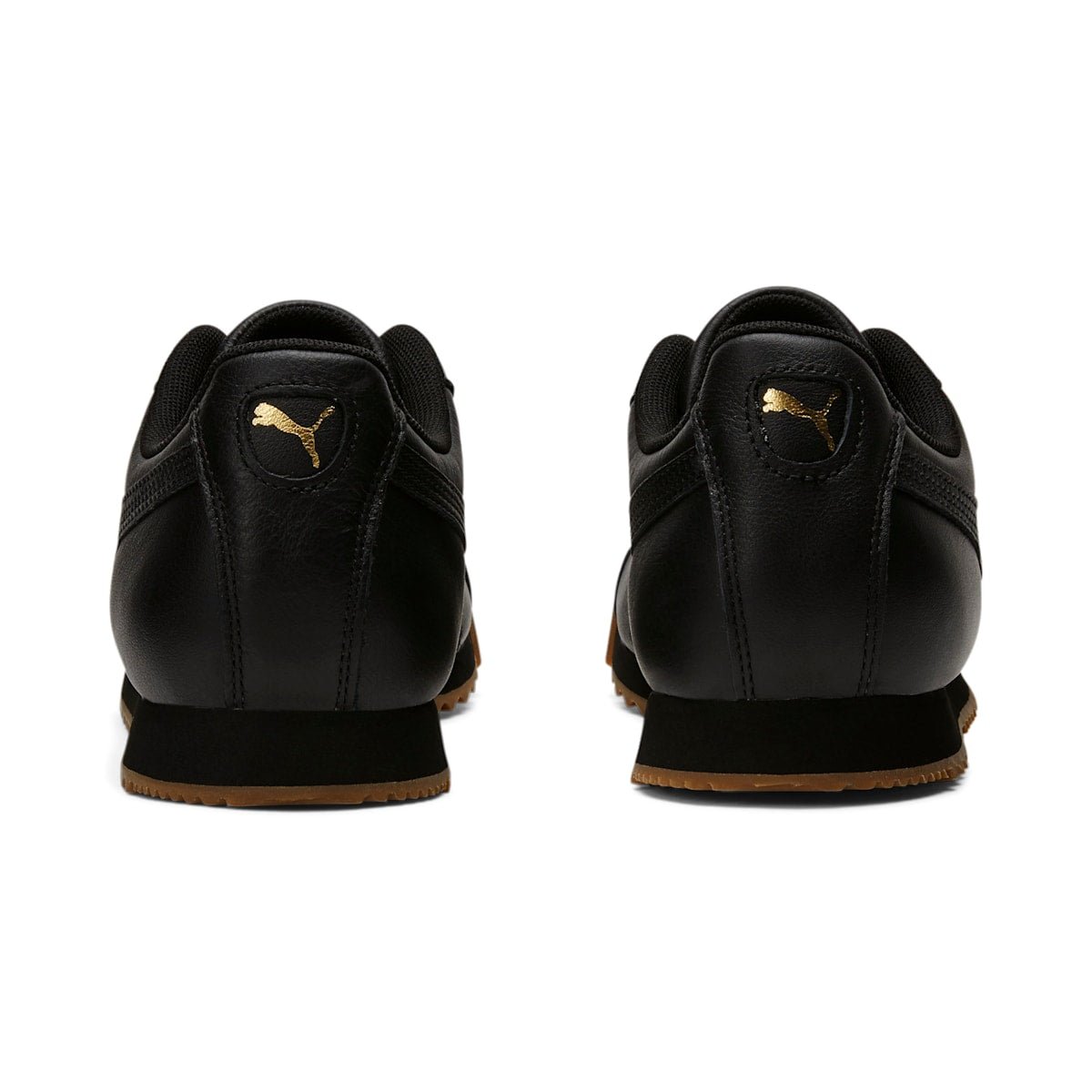 PUMA | Unisex Roma Classic Gum - Color: BLACK TEAM GOLD - Tops and Bottoms USA -