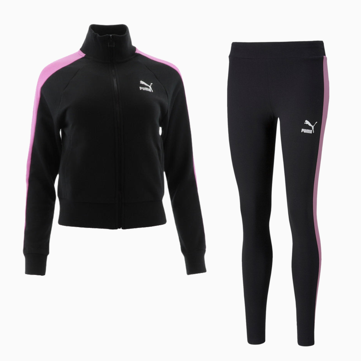 Puma Women's Iconic T7 Tracksuit - Color: Black - Tops and Bottoms USA -