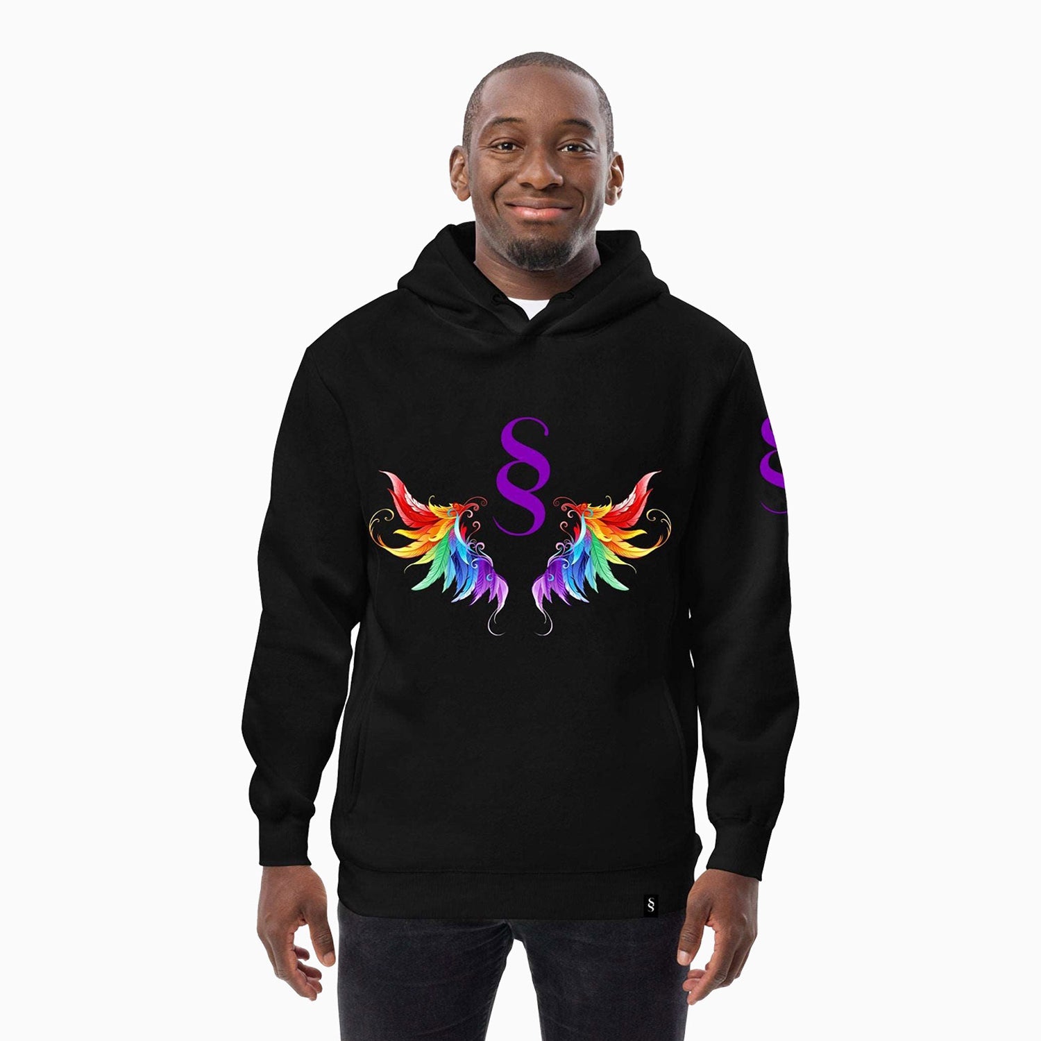 fluffy-design-printed-pull-over-black-hoodie-for-men-sh110-010